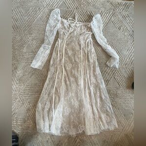 Momyknows White Lace Corset Square Neck Flare Sleeve Off Shoulder Bodycon